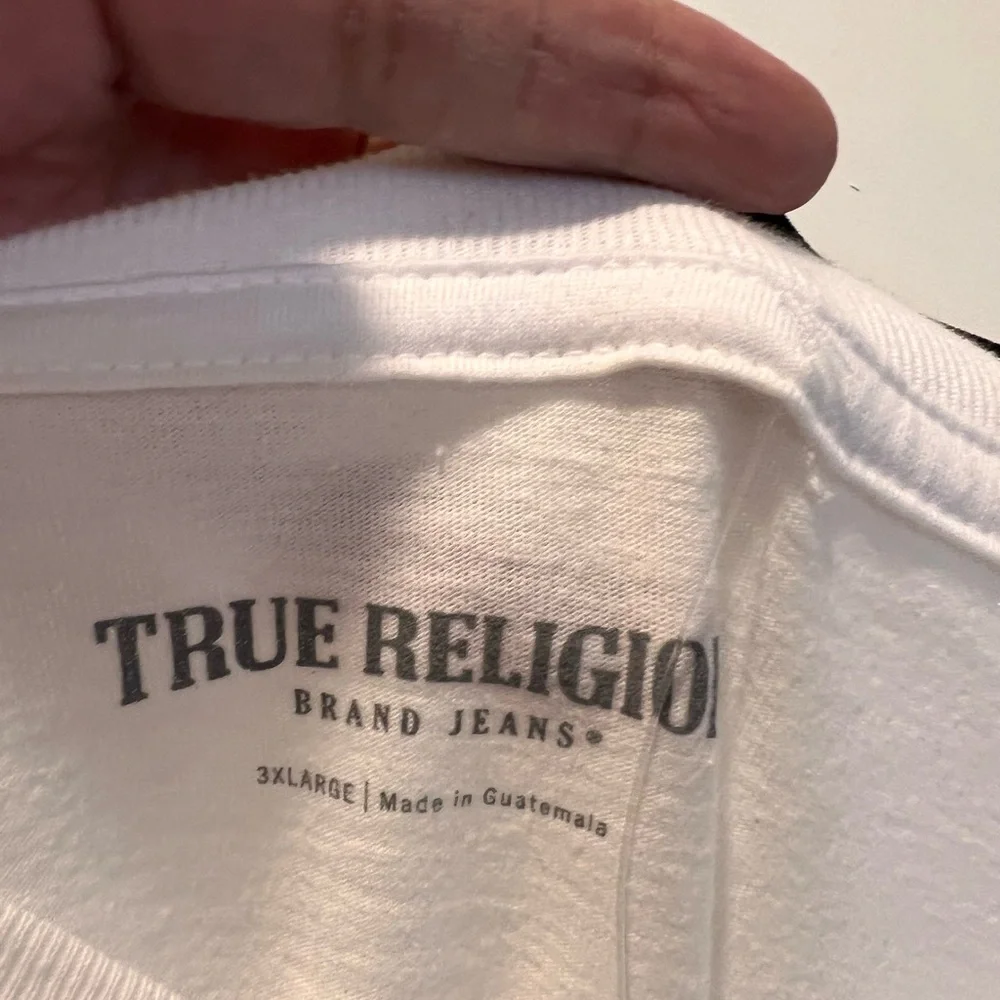 True Religion White Graphic Tee